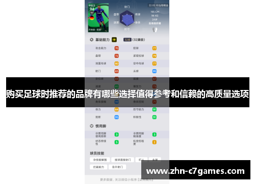 购买足球时推荐的品牌有哪些选择值得参考和信赖的高质量选项 购买足球时推荐的品牌有哪些选择值得参考和信赖的高质量选项